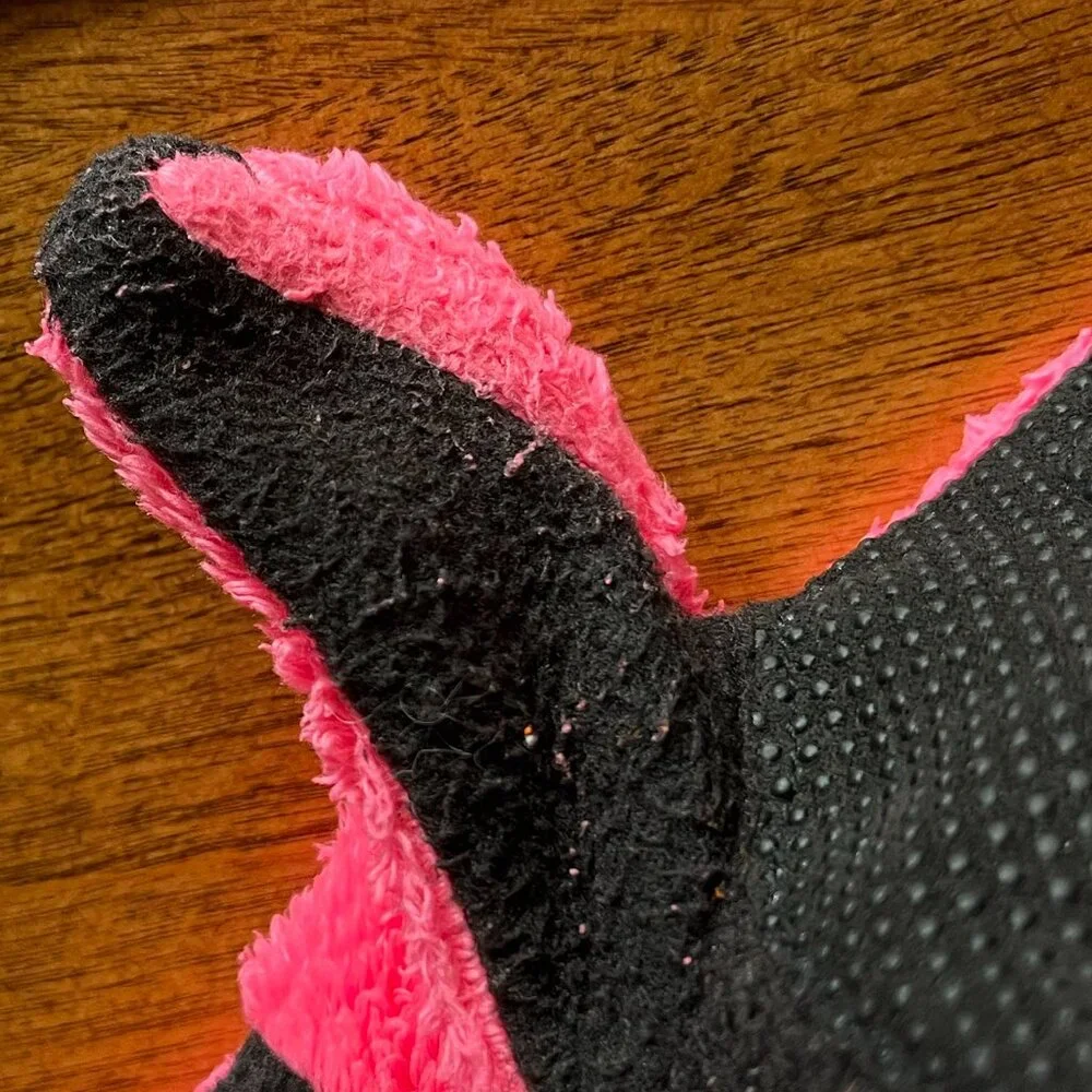 The North Face pink fleece gloves S 6-7